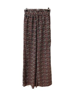 BCBGeneration High Rise Geometric Patterned Pant Wide Elastic Waistband Pockets